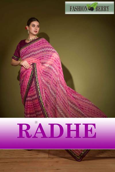 RADHE BY FASHION BERRY GEORGETTE SAREES MANUFACTURER IN INDIA